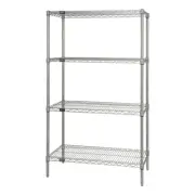 Quantum WR63-1854S-5 NSF 5 Shelf Stainless Steel Wire Shelving Starter Kit - ...