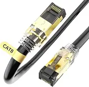 CNCOB Ethernet Cable Cat 8 Ethernet Cable 10 ft S/FTP 23AWG LAN Cable High Speed Patch Cord 40Gbps 2000Mhz Shielded Weatherproof for PS5 Xbox Gaming PC Router Modem (10 feet (3M))