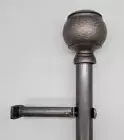 Hammered Knob 1" Adjustable Curtain Rod - Venetian Silver, Two Sizes