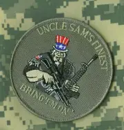 UNCLE SAM's BEST GREEN BERETS JOINT TASK OPERATION JTF velkrö PATCH: BRING IT ON