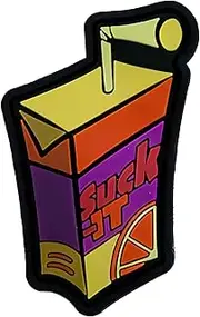 [Saspatch] Suck It Juice Box - Parody PVC Morale Patch | Hook & Loop Backing