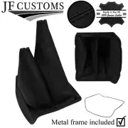 BLACK STITCH TOP-GRAIN LEATHER GEAR BOOT+METAL FRAME FITS NISSAN NAVARA D21 D22 (for: Nissan)