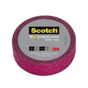 Scotch Expressions Glitter Tape: 0.59 in. x 196 in. (Hot Pink)