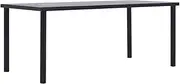Dining Table, Kitchen Table Dining Room Dinner Table Dining Table Black and Concrete Grey 200x100x75 cm MDF