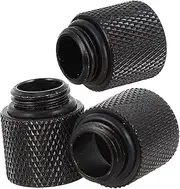 LABRIMP 3 Pcs Water-Cooled Screw Holder G1/4 Extender Fitting Water Cooling Coupler Pass-Through Fitting Extender Adapter for Computer Water Cooling Computer Supply Chrome Black