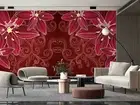 3D Floral Seamless Wallpaper Wall Mural Removable Self-adhesive 453