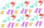 PHENOFICE 6 Sets Mini Diving Tools for Dolls Beach with Telescope Flipper Oxygen Realistic Pool Party Play Accessories