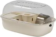 Large Hamster Cage Pet Supplies Openable Top Breathable Hamster Carrier House for Gerbils Guinea Pigs Rats Bunny Sugar Glider, Beige