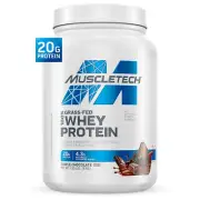 MUSCLETECH 100% Grass Fed Whey Protein, Triple Chocolate, 1.8 lb, 23 Servings