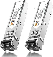 2 Pack 1000BASE-SX SFP to LC Multimode 1.25G Fiber Transceiver Modules for Cisco, Ubiquiti, TP-Link, Huawei, Mikrotik, Netgear, Supermicro | Low Power Consumption, Hot-Pluggable, Up to 550m Distance