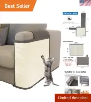 Eco-Friendly Cat Scratch Protector Couch Cover in Dark Grey - Left Hand Design