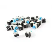 25Pcs 6 Pin Square 8mmx8mm Self-Locking DPDT Mini Push Button Pushbutton Switch