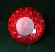 Natural 50.00 CT Round Cut Red Ruby Burma Certified IGL Loose Gemstone 5MSY
