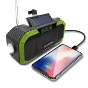 Portable Multifunctional Emergency Solar Hand Crank Radio 5000mAh Power Bank Cranker AM, FM, Compass, LED Flash Light Ca