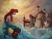 Little Mermaid Disney Fine Art Jared Franco Signed Lt Ed 195 Ariel's Daydream