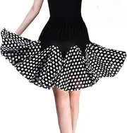 [ZYMOZYM] A Lines Mini Pleated Skirt Tennis Skirt for Women Wrap Skirt with Trousers Black Girls Dance Academy Tanrock Samba Latin