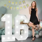 Marquee Numbers Large 16th-Birthday Decorations: 3ft Light Up Number Sweet 16...