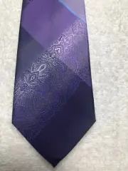 VAN HEUSEN MENS TIE PURPLE BLUE GRAY 3.25 X 58 NWT