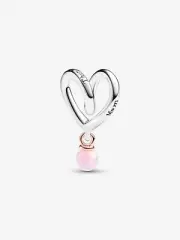 *New Authentic* Pandora Two-tone Wrapped Heart Charm-783242C01