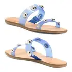 NWT Marc Fisher Frosted Jelly Lucite Stud Embellished Slide-on Sandals 7 - 9.5