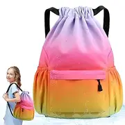 [TIANDAOZUMU] waterproof drawstring bag, sports and fitness bag storage backpack,large capacity drawstring waterproof backpack,outdoor travelling bag, Sports Beach Backpack for Men Women