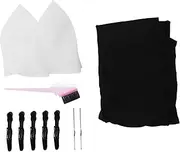 Hair Dyeing Accessory Set 11-piece Silicone Highlighting Kit Hair Coloring Cap Brush for Diy