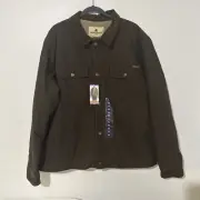 Woolrich Sherpa Lined Men’s Chore Barn Coat Jacket SZ XXL Canvas Corduroy Collar