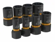 Gearwrench 84782 - Impact Extraction Socket Set 8 Piece Bolt Biter 1/4 & 3/8" Drive