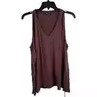 Michael Lauren Deep Mauve Malic Open Shoulder Top Size Small New