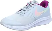 [Nike] Stroke Running Shoe, Pure Platinum Multi Color Barely Volt Red Plum White, 4.5 US Unisex Big Kid