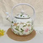 Enamel Tea Kettle Sturdy Thickened Enamel Teapot for Office Household Coffee