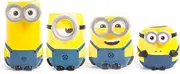 Zak Designs Despicable Me and Minions: The Rise of Gru Kevin, Stuart, Otto, and Bob 3D Sculpted Ceramic Coffee Mugs for Hot Drinks, 4-Piece Set
