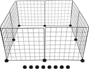 Versatile Use Small Animal Cage 8pcs Wire Grid Panel Wall Grid Organizer Pet Pen for Kitten Puppy