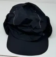 Lululemon Hat Black Insulated Ear Flap Run Cap Primaloft Size L/XL Unisex
