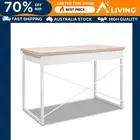 Computer Desk Drawer Storage Oak 100CM Home Office Furniture Workstation 18-OA