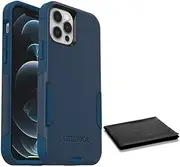 [Otterbox] Commuter Series Case for iPhone 12 & iPhone 12 Pro (Only) - with Cleaning Cloth - Non-Retail Packaging - Bespoke Way (Blue)