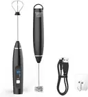 Milk Frother Handheld, Electric Stirrer Foam Maker Whisk with USB, Black