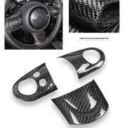Carbon Fiber Steering Wheel Cover Trim For BMW Mini Cooper R55 R56 Countryman (for: Mini)