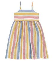 [Il Gufo] Il Gufo Striped linen-blend dress Y 6 multicoloured
