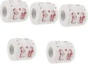 Ipetboom Rolls Christmas Toilet Paper Rolls Decorative Santa Prints Elegant Bath Tissue