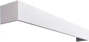 Ceiling Mount Curtain Pelmet Panel Without Tracks, Cuttable Curtain Pelmet Box, Aluminum Alloy Decorative Valance with Screws, Brackets, End Caps(White,3.4 Meter (11.1ft))