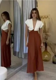 ViX Paula Hermanny Loop Midi Cover Up Maxi Dress in Camel NWT