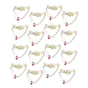 Mettalic Kudiwale Printed Golden Plated Brooch Pin For Men & Women Pack Of 16