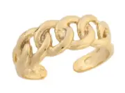 10k or 14k Yellow Real Gold Chain Link Band Designer Womens Toe Ring