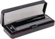 Blues Harmonica Harp Mouth Organ, 10 Holes C Button Harmonica for Beginners Fri
