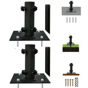 2 Pcs Patio Umbrella Stand Multifunctional, Lawn Design with Ground Spike Fix...