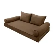 SLIPCOVER ONLY V1 Velvet Indoor Daybed Mattress Pillow Contrast Trim Twin AD308