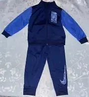 Nike Baby Boys Dri Fit Jacket/Pants Set Blue Void Sz 24M NWT