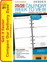 2025 2026 Financial Year Refill Debden DayPlanner Personal Week to View PR2760