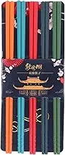 Chopsticks, Long Noodles Multicolor Set Cooking Eating Kitchen Extra Chopstick Noodle Lengthen Frying Decor Suit Nonslip Classic Dishes Sticks Dish Dishwasher Safe Washing Flatware for Hot Pot